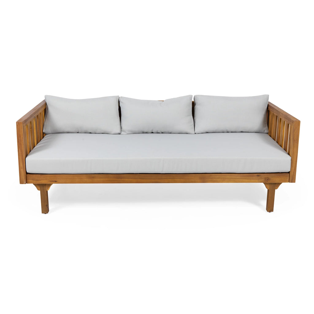 3-Seater Acacia Wood Outdoor Daybed X8394