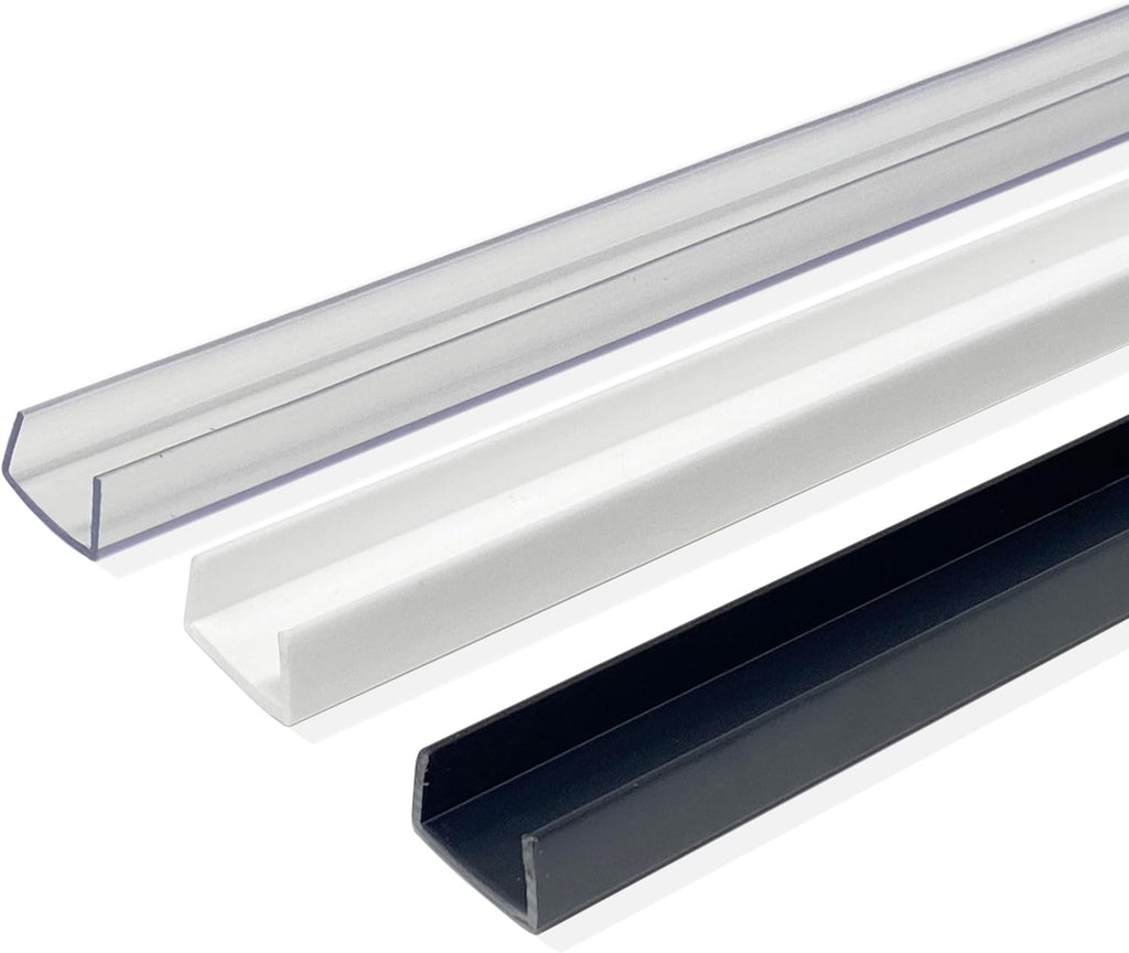 White Plastic U Channel Edge Guard Pack of 8 P843