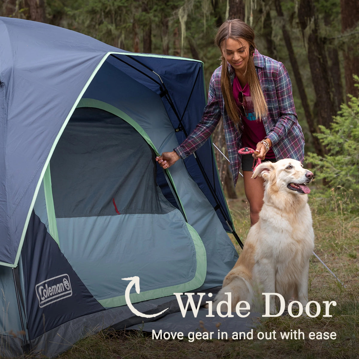 4-Person Camp Tent with LED Lighting P36259
