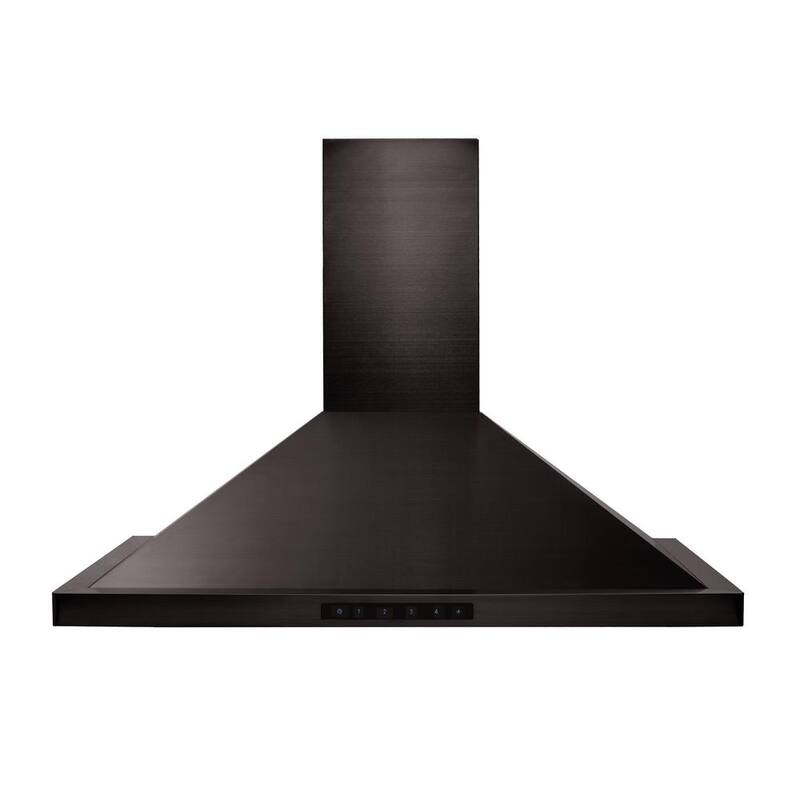 Black Stainless Steel Convertible Wall Mount Range Hood A467316