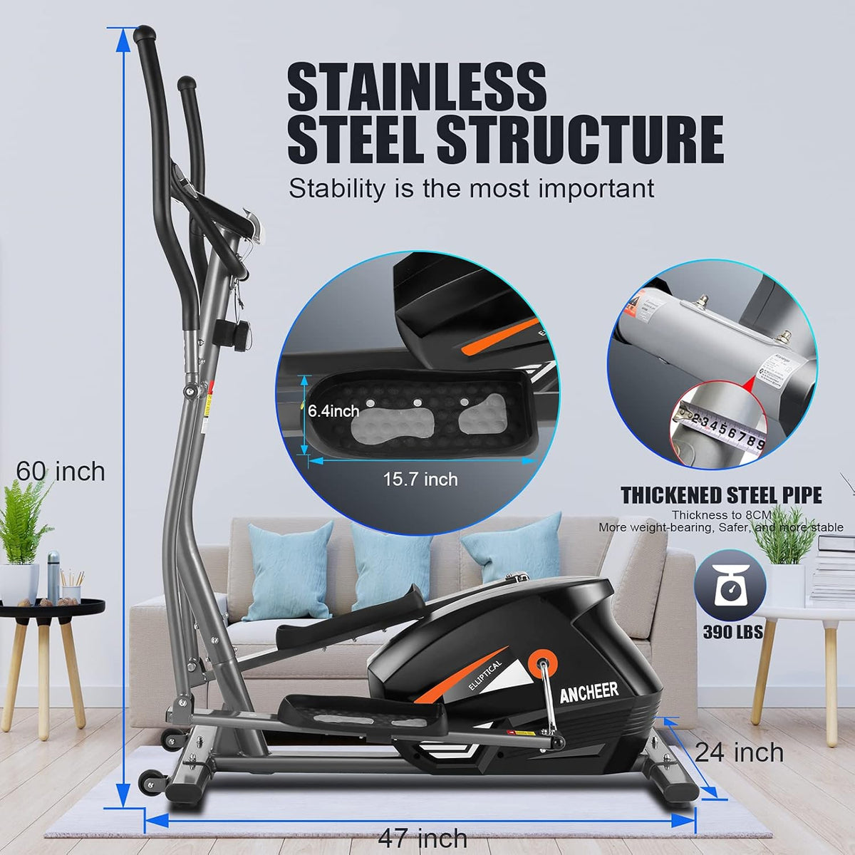 Elliptical Cross Trainer with LCD Monitor W6285