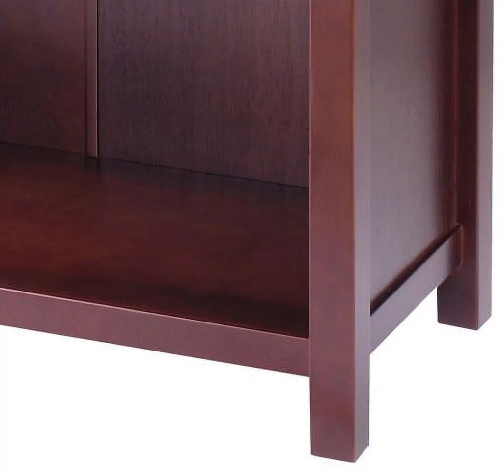 Walnut Finish 2-Section Storage Shelf K827671