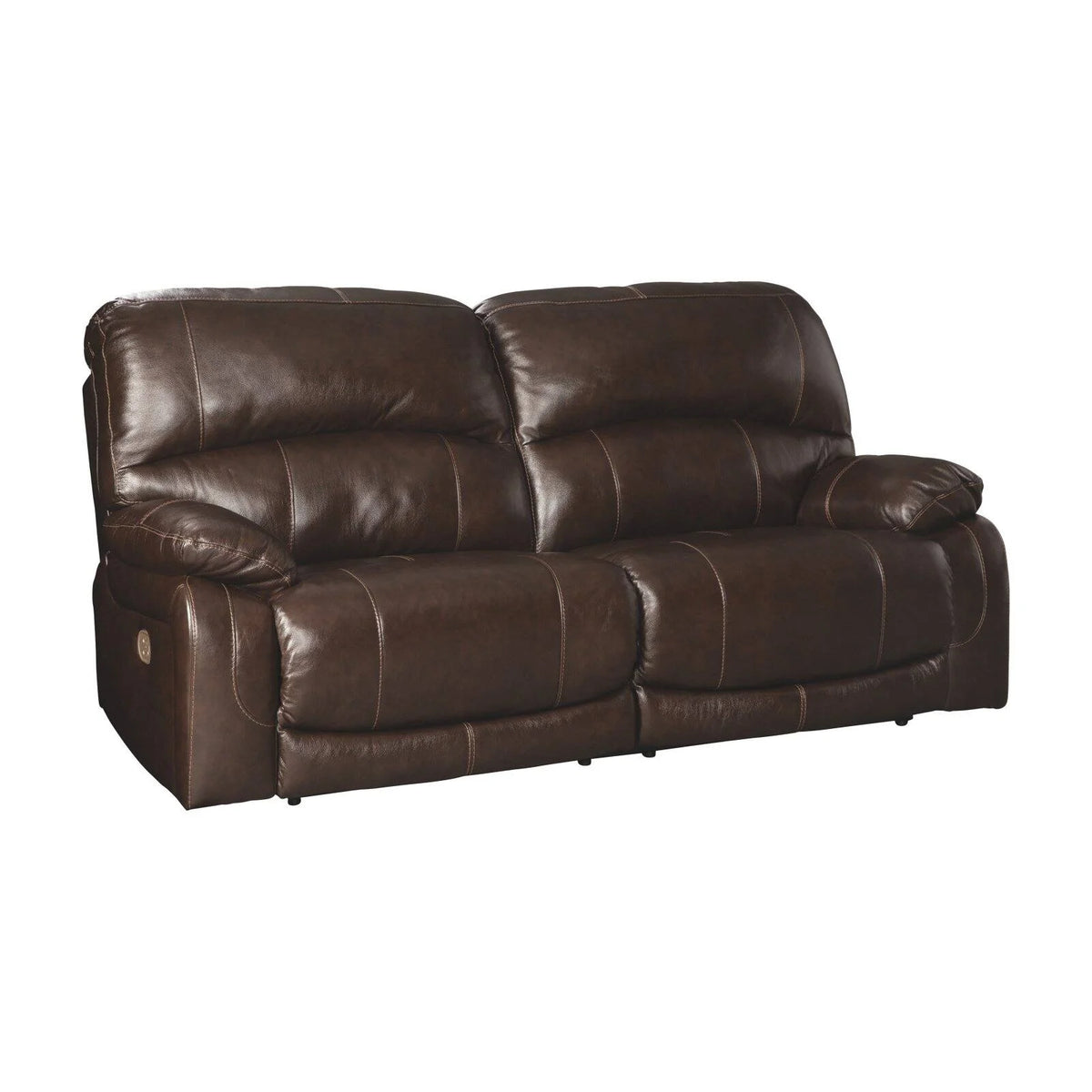 Gray Leather Power Reclining Sofa V17151