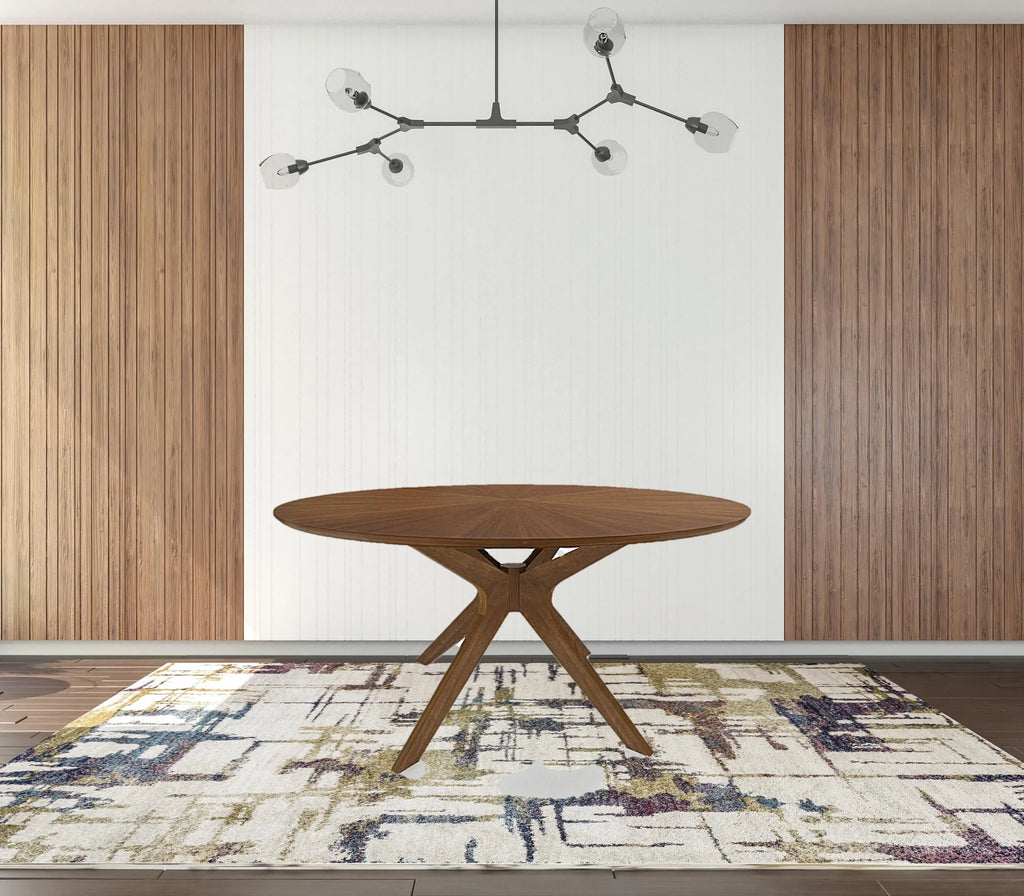 Brown Round Dining Table Q397764