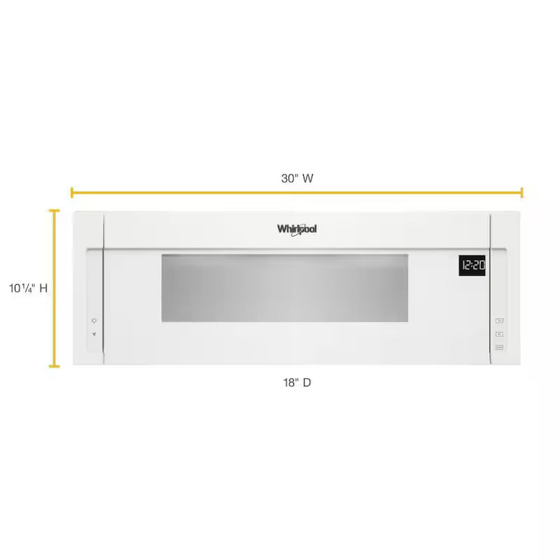 White Low Profile Microwave Hood Combination S56249