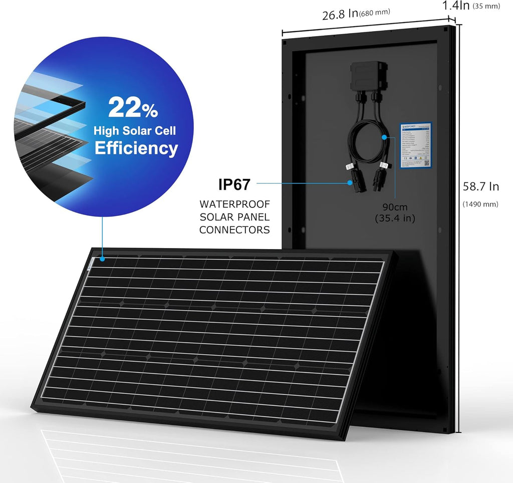 600 watt Black Mono Solar Panels R6325