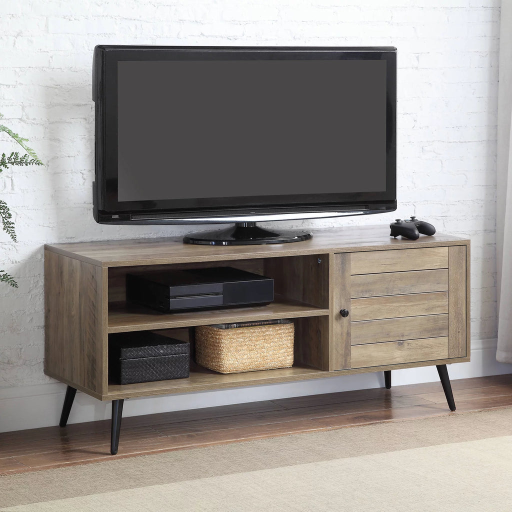 Rustic Oak Black TV Stand X7391