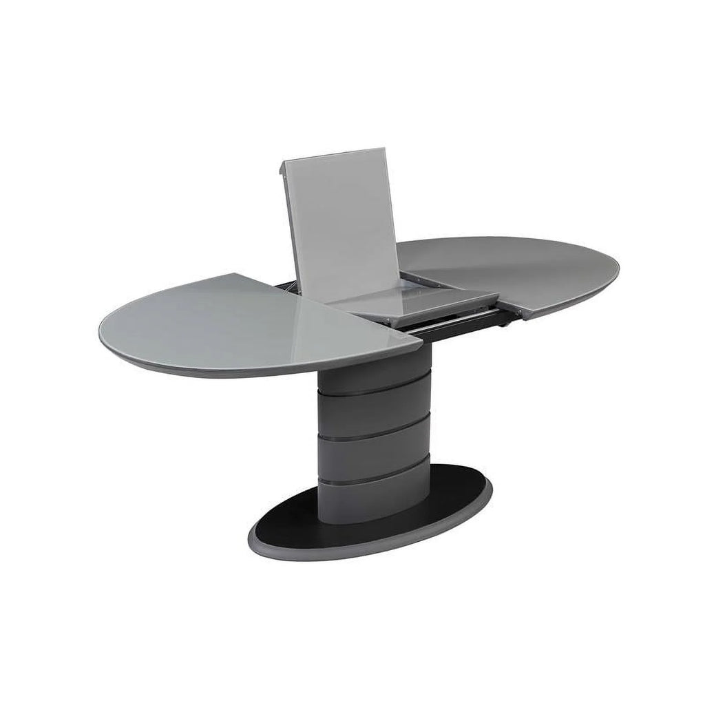 Matte Gray & Black Wood Dining Table J83809
