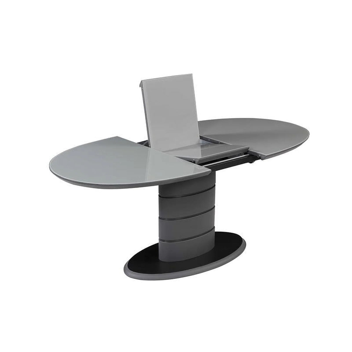 Matte Gray & Black Wood Dining Table J83809