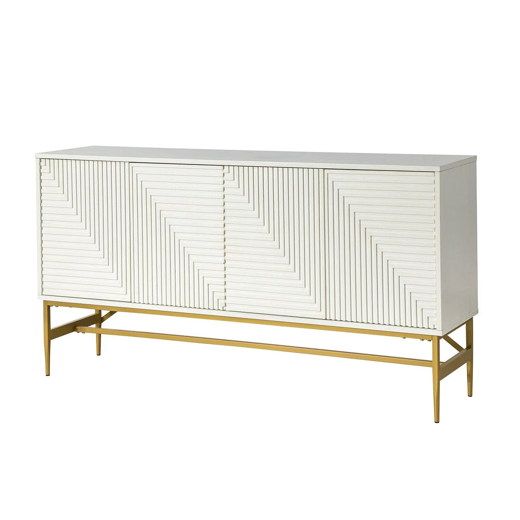 Walnut Sideboard with Metal Legs Y818