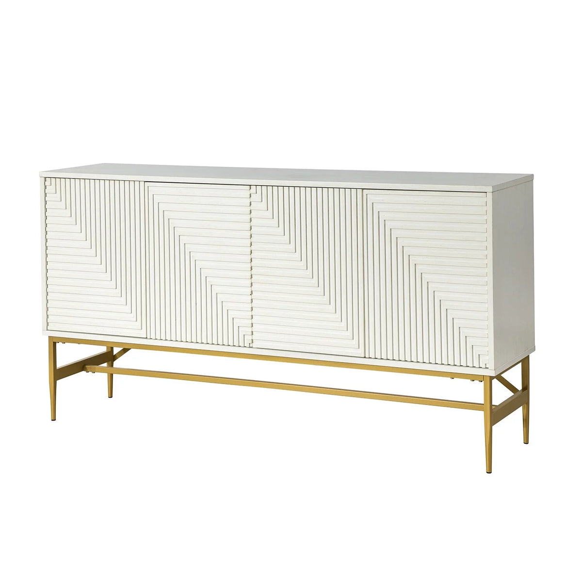 Walnut Sideboard with Metal Legs Y818