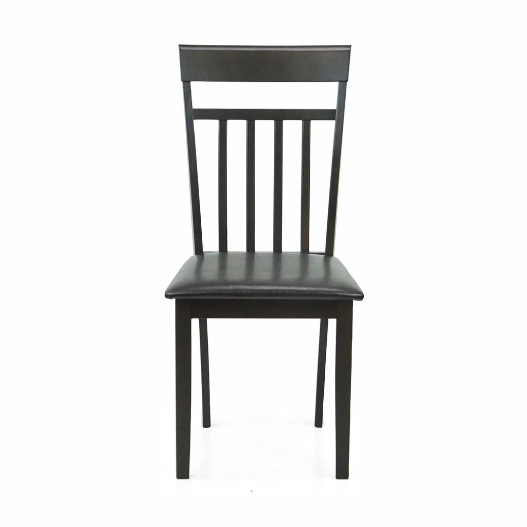 Set of 5 pc Solid Wooden Table and Chairs Espresso Black Finish X768
