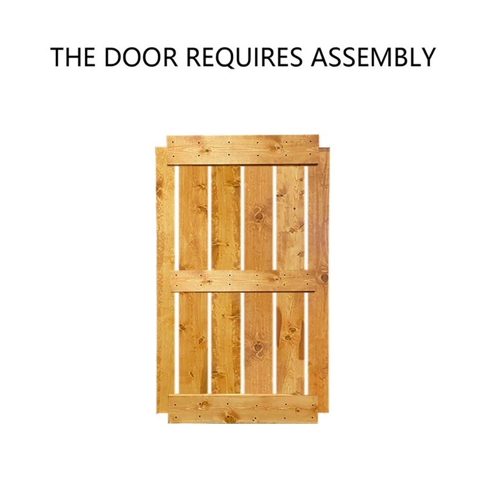 30 in. x 84 in. Solid Walnut Stained Pine Wood Interior Sliding Barn Door with Hardware Kit L15818
