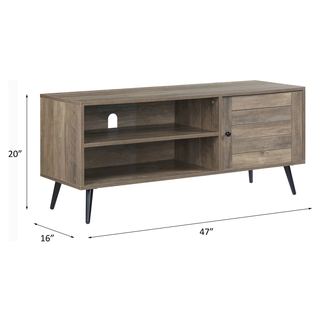 Rustic Oak Black TV Stand X7391