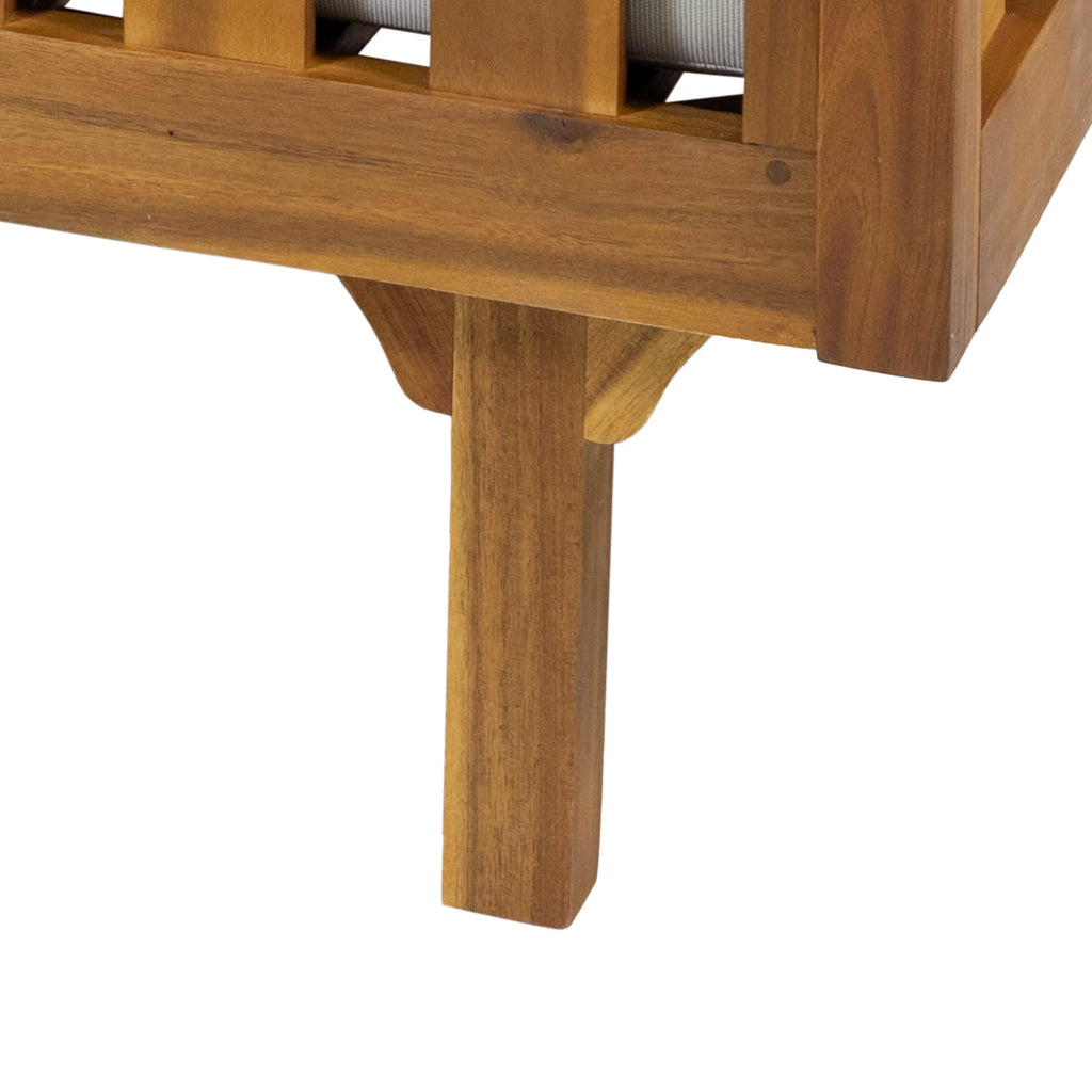 3-Seater Acacia Wood Outdoor Daybed X8394