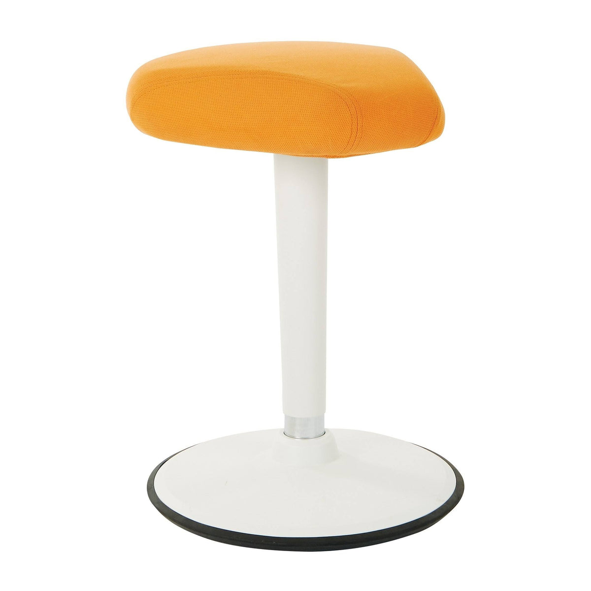 Active Perch Seat with White Frame and Orange Fabric 24"-34" I5533