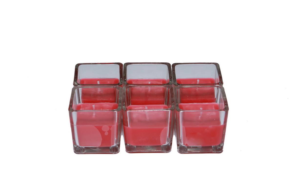 Square Glass Votive Candle T326