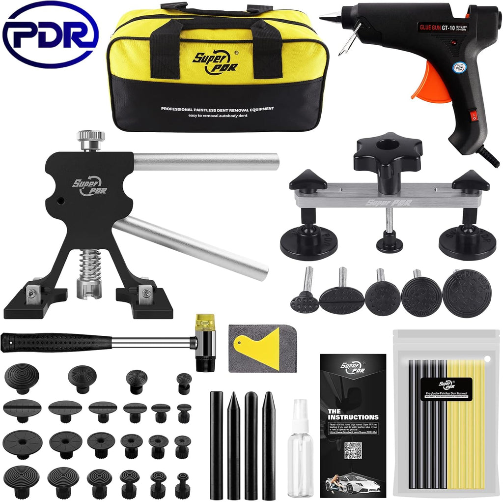 Paintless Dent Repair Puller Kit with 37 pcs Tabs D94110