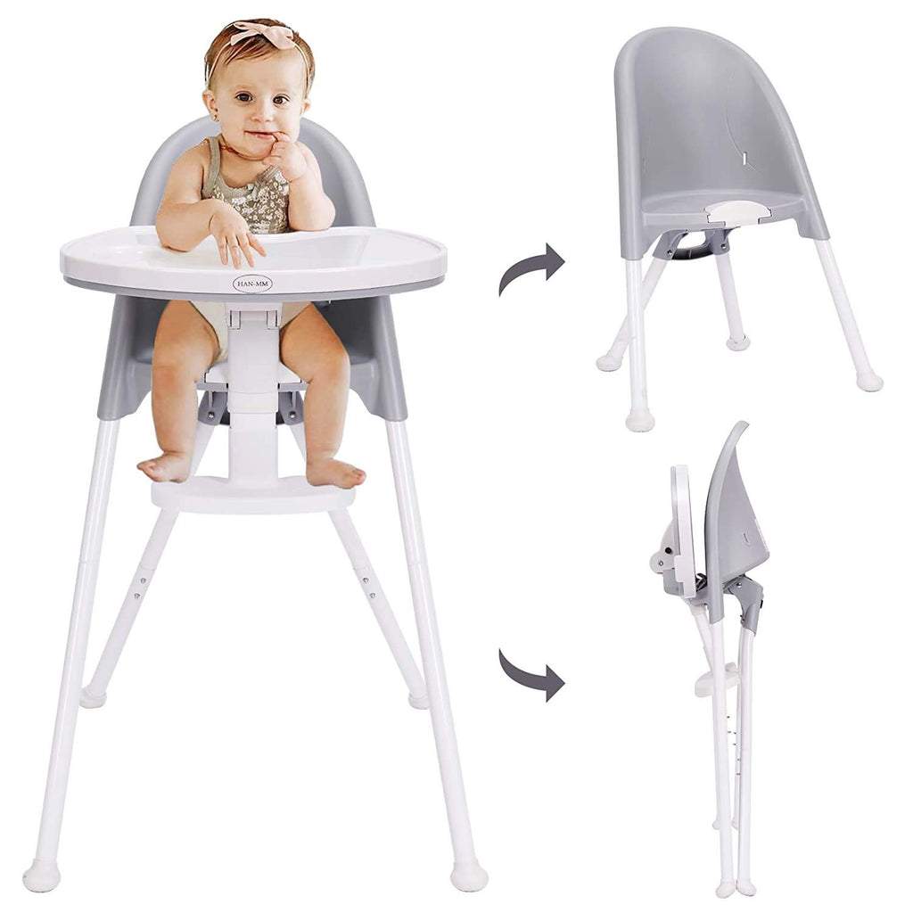 Folding High Chair with Detachable Tray and Harness M815198