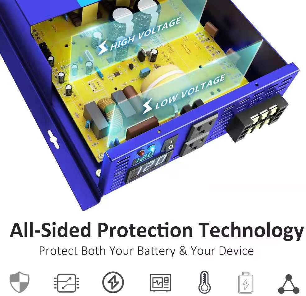 3500W Pure Sine Wave Inverter 36V DC to 120V AC O76596