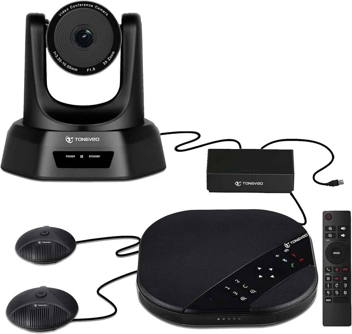2K Conference Webcam with Microphone and Speaker T23139