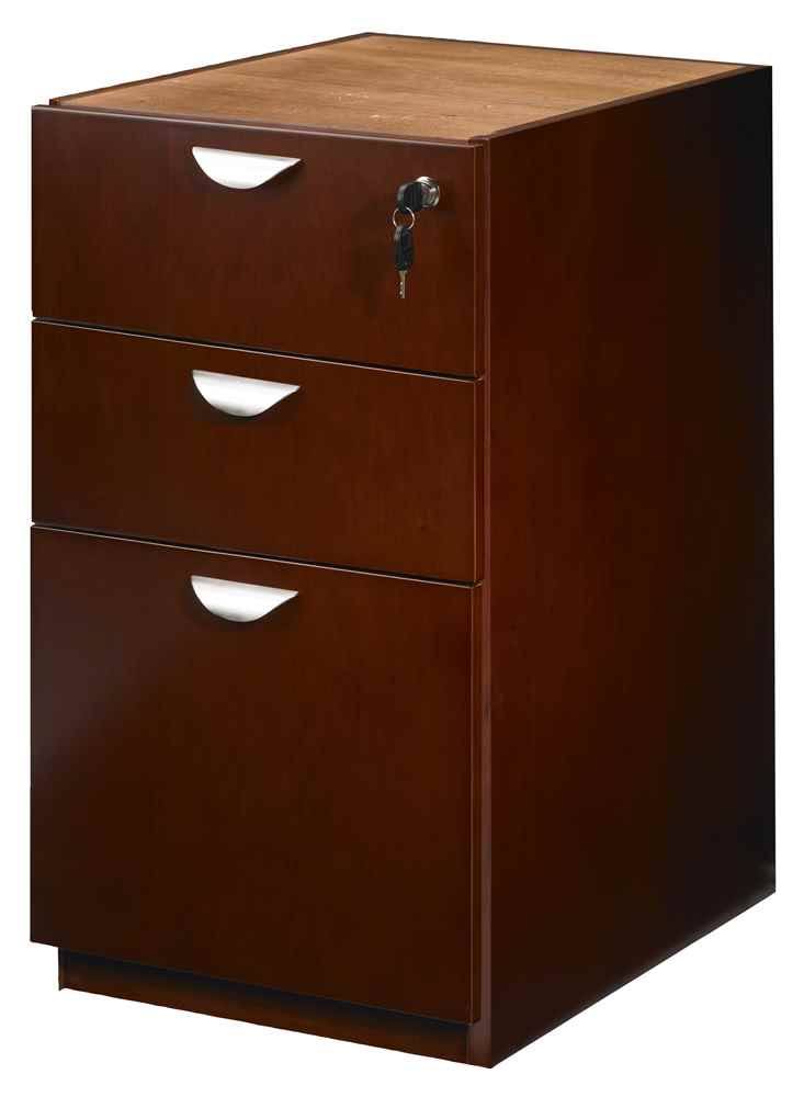 Cherry Finish Pedestal File Cabinet J386209