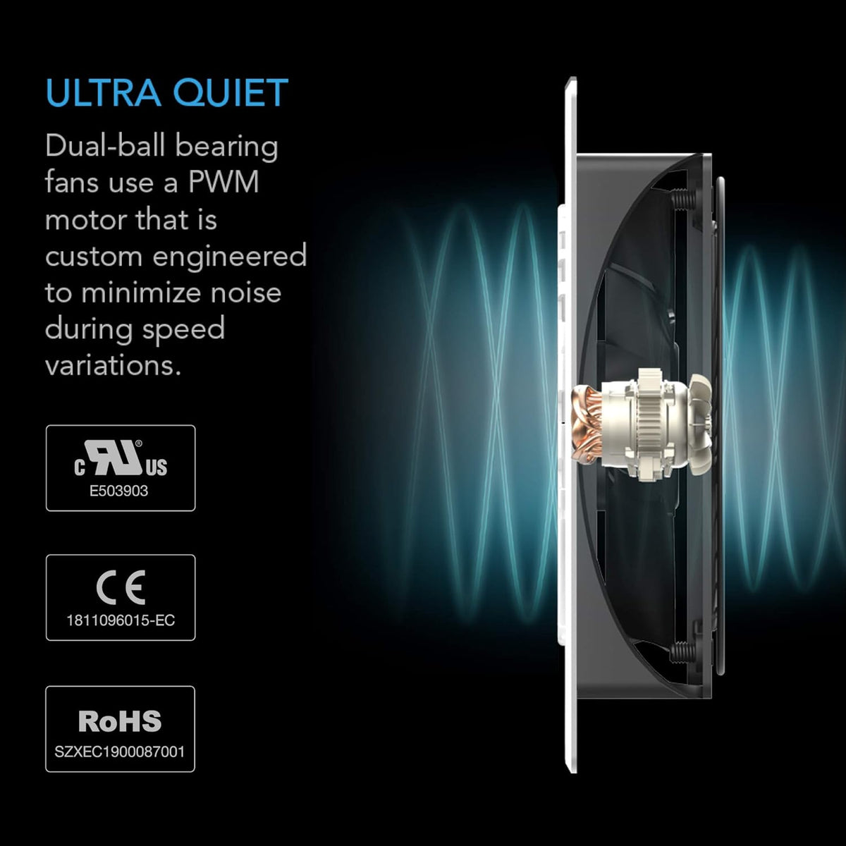 White Quiet Cooling Dual-Fan System with Thermostat Control R49938