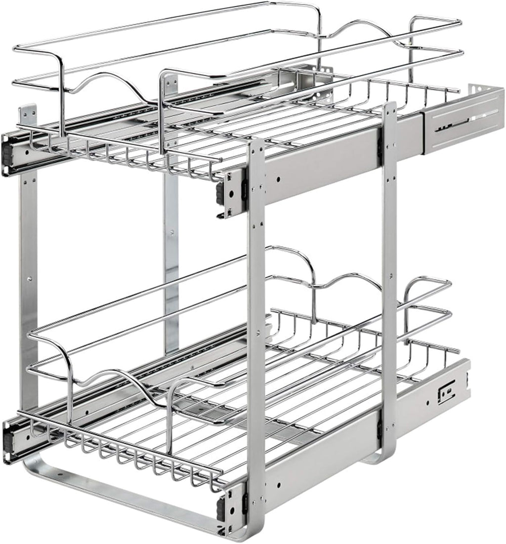 12 x 18 Inch 2-Tier Wire Pull Out Shelf B393