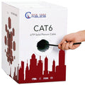 Black Cat6 Plenum Cable 550 MHz Pure Copper 1000ft Cmp Ethernet 23AWG UTP C336
