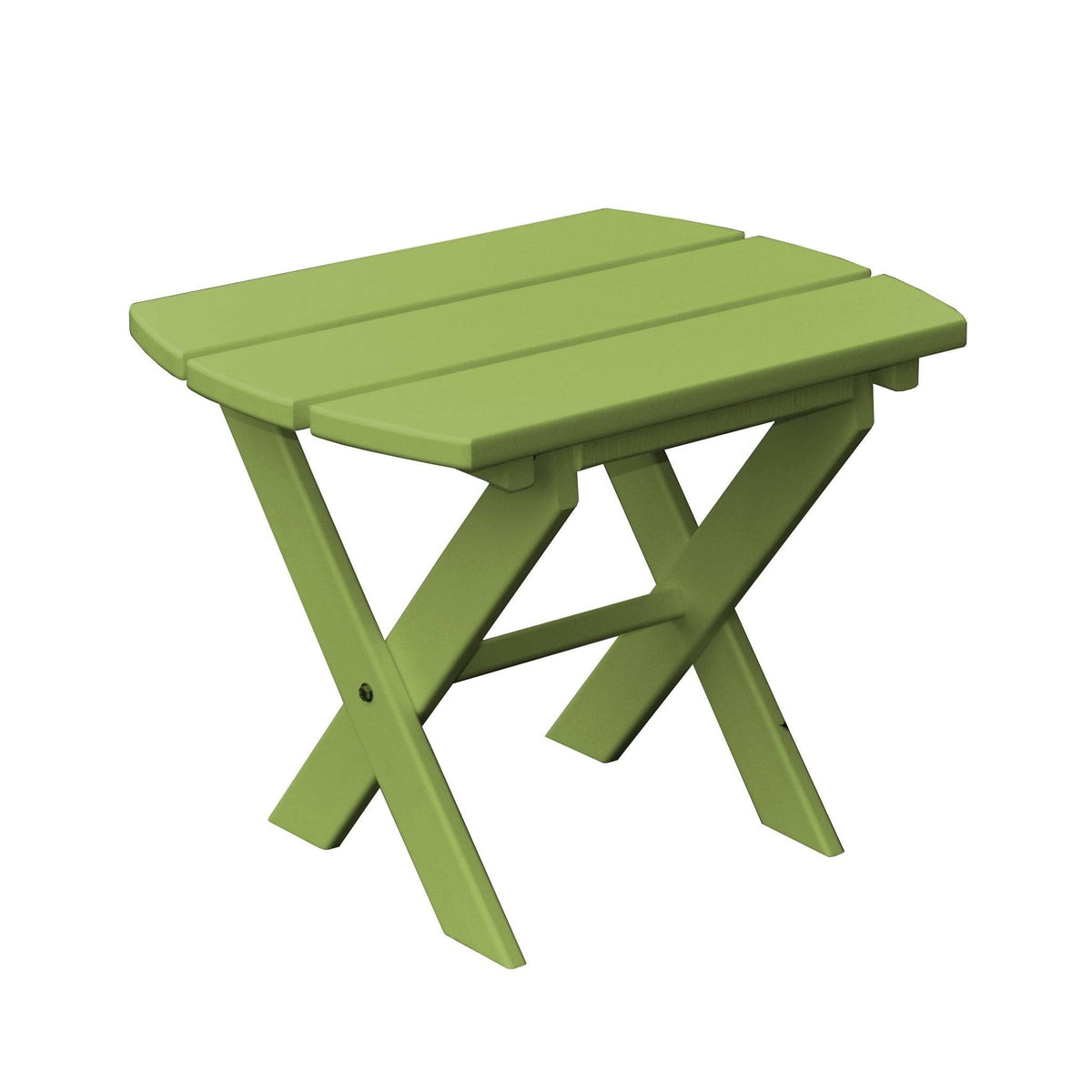 Outdoor Folding End Table Poly Lumber Green A942