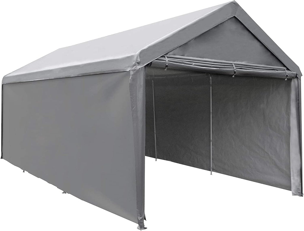 10 x 20 ft Heavy Duty Carport with Removable Sidewalls & Doors V16120