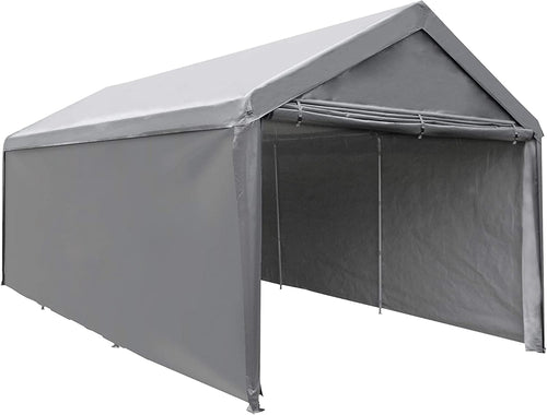 10 x 20 ft Heavy Duty Carport with Removable Sidewalls & Doors V16120