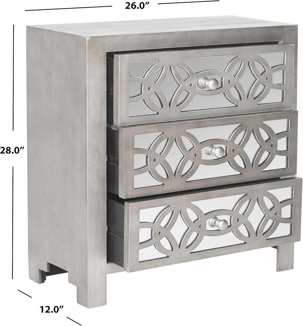 Grey 3 Drawer Chest H521420