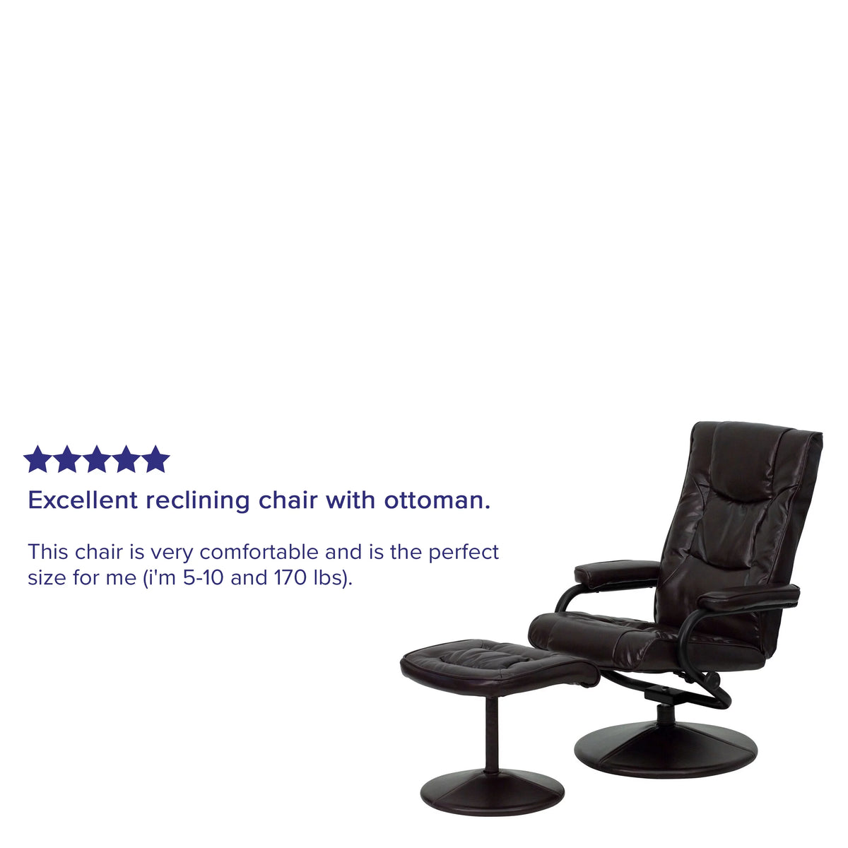 Brown Recliner and Ottoman T192908