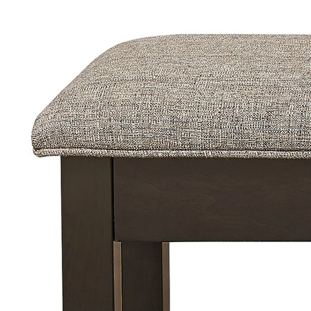 49 Inch Brown Polyester Upholstery Storage Bench Z8869