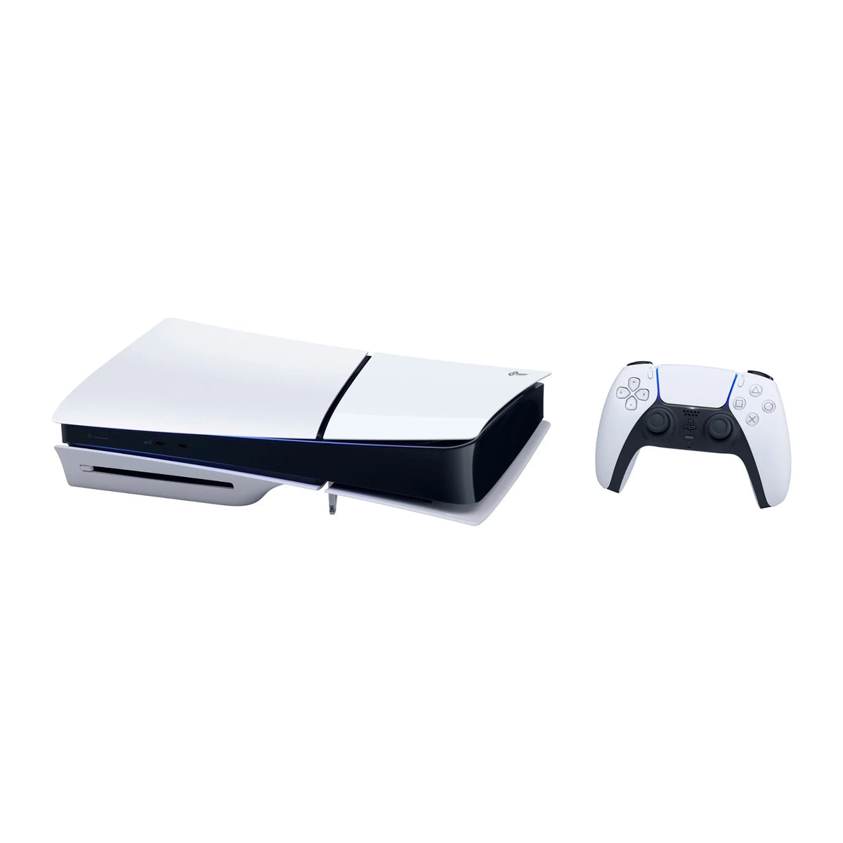 White PS5 Disc Slim Gaming Console with Wireless Controller E4205