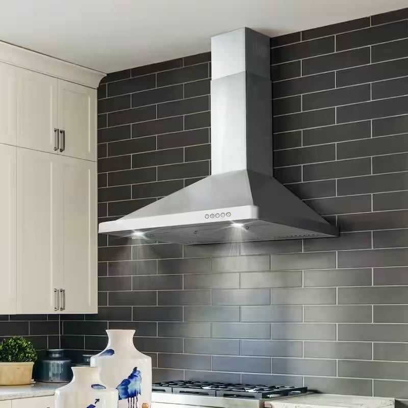 36 in. Stainless Steel Ductless Wall Mount Range Hood with Carbon Filter V59120
