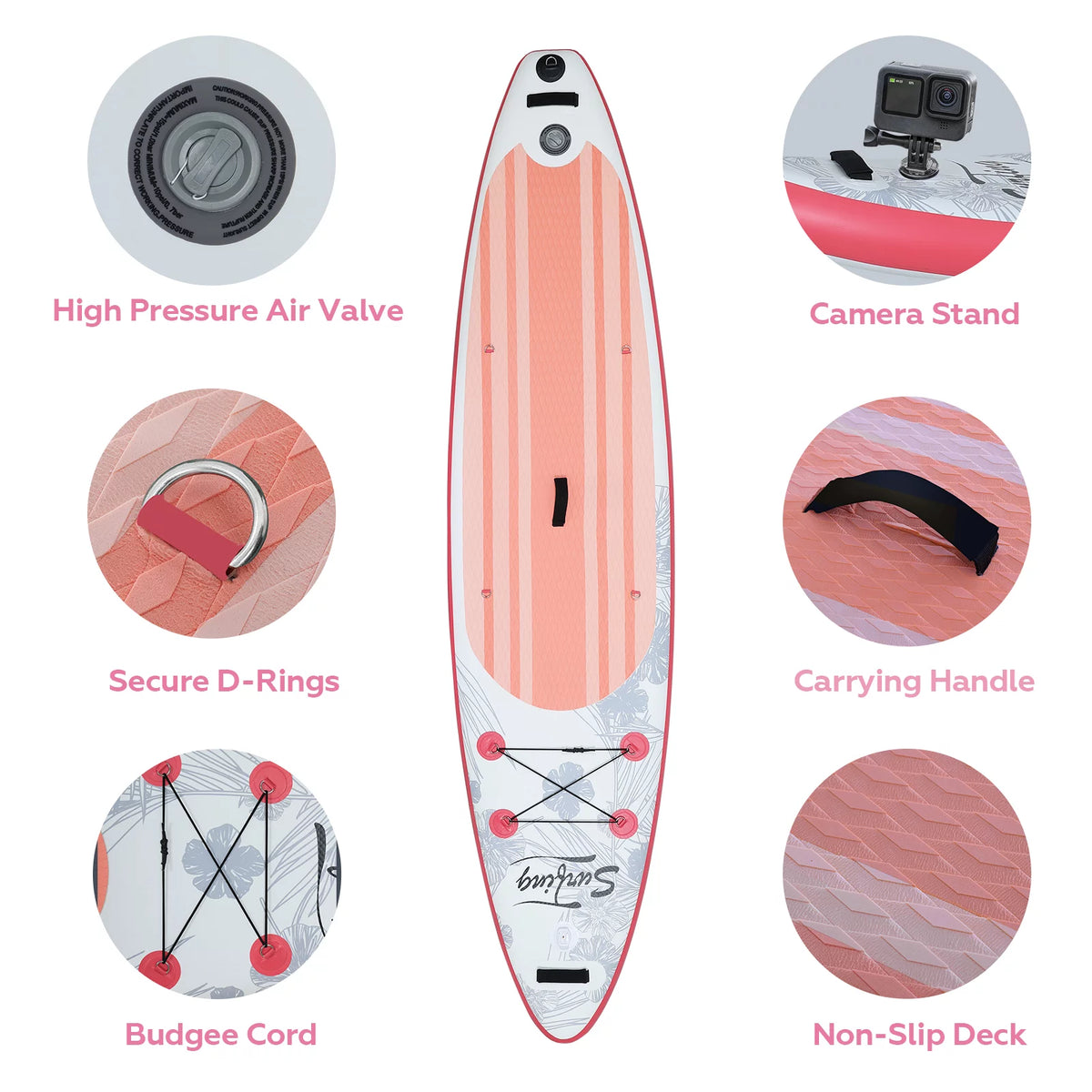 11 Ft Inflatable Stand Up Paddle Board with Kayak Seat Y947