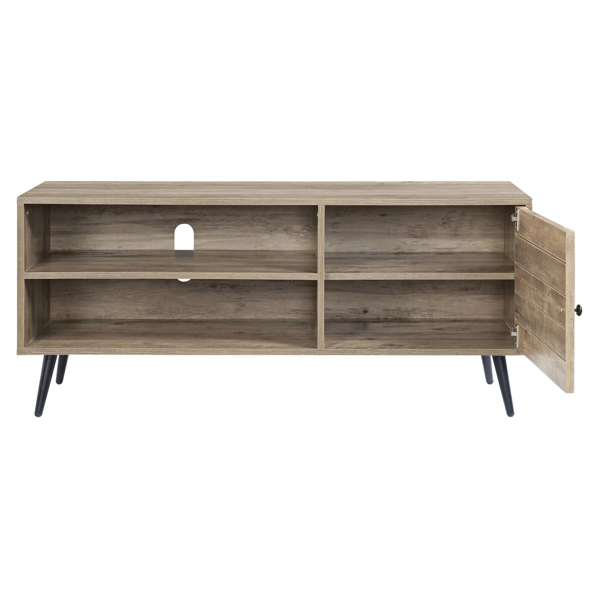 Rustic Oak Black TV Stand X7391