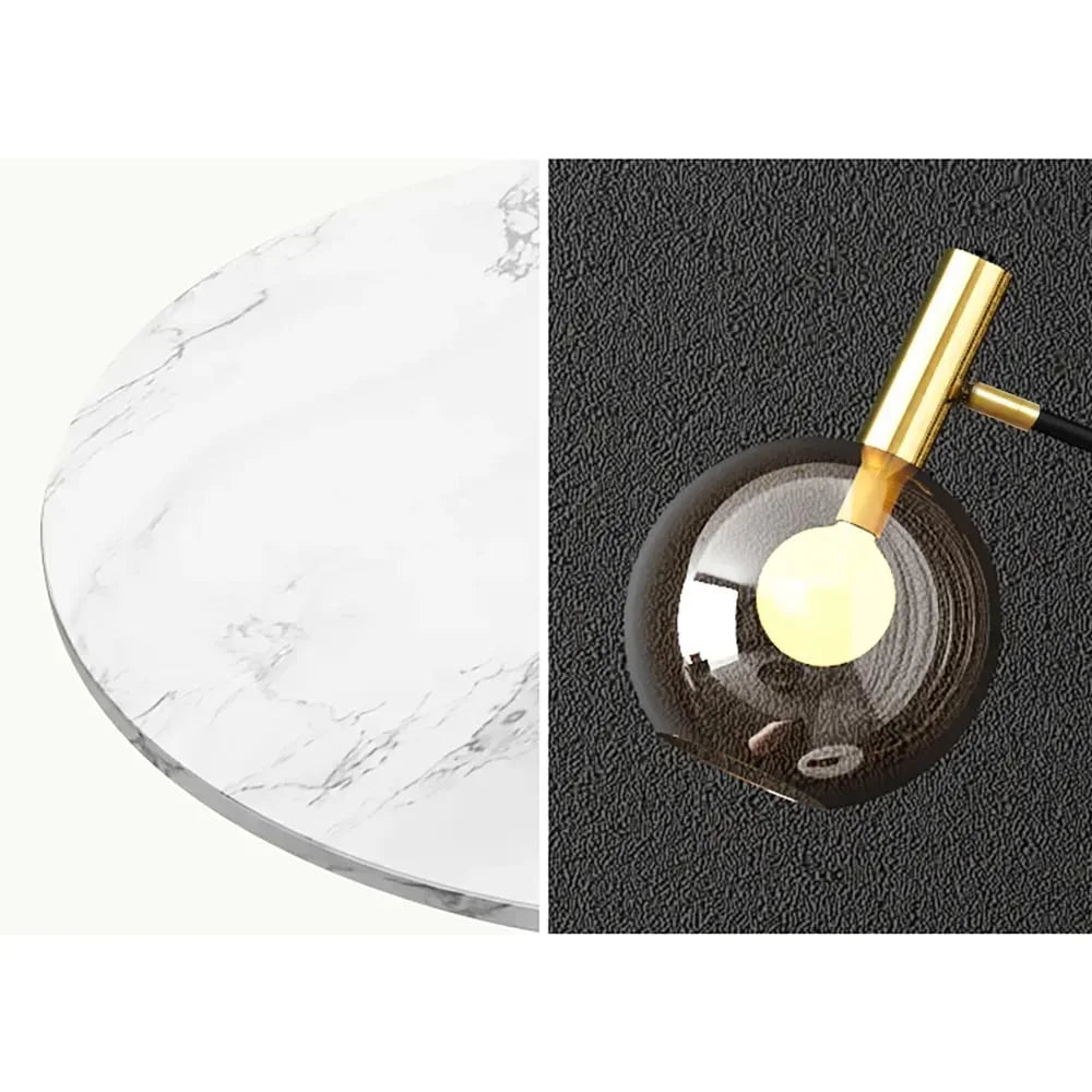 67" Tray Table Floor Lamp Dome Glass Shade 1-Light Gold V37330
