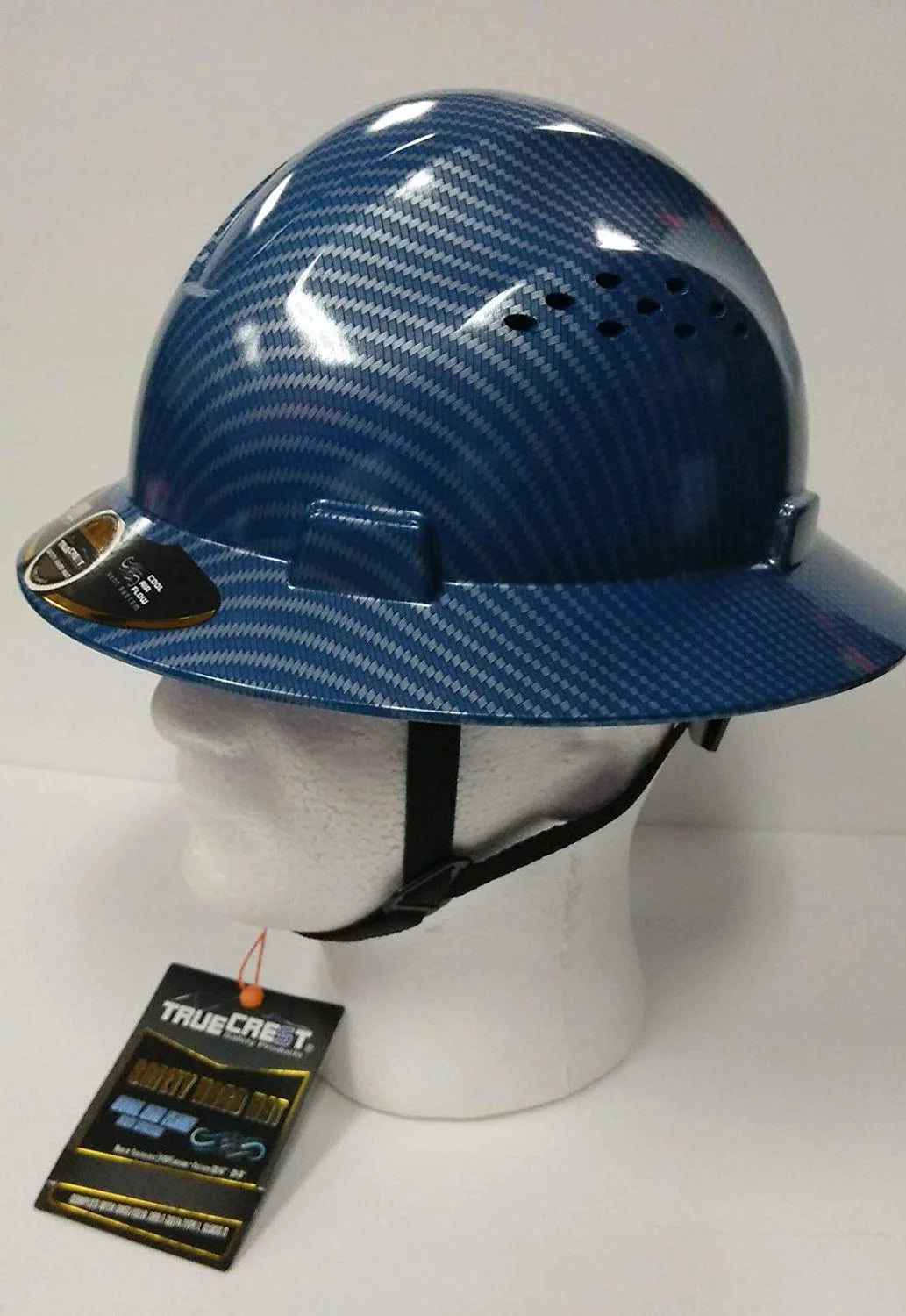 Blue Silver Full Brim Hard Hat with Suspension Z10332
