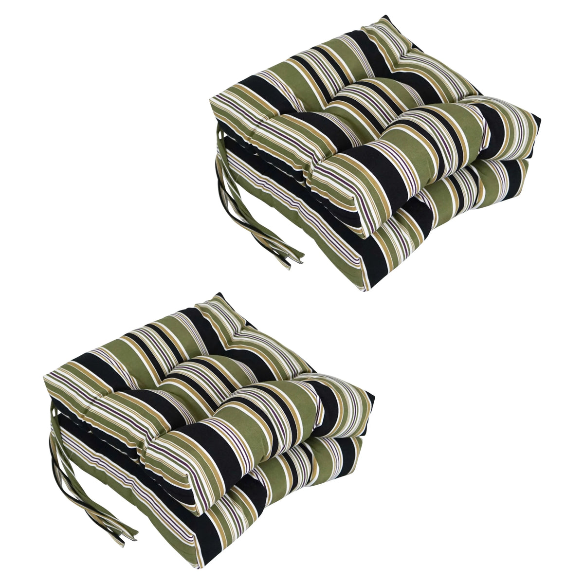 16-inch Square Tufted Indoor/Outdoor Chair Cushions Set of 4 K6790
