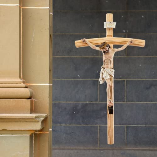 Large Wooden Crucifix with Resin Corpus, 24 inches K229232