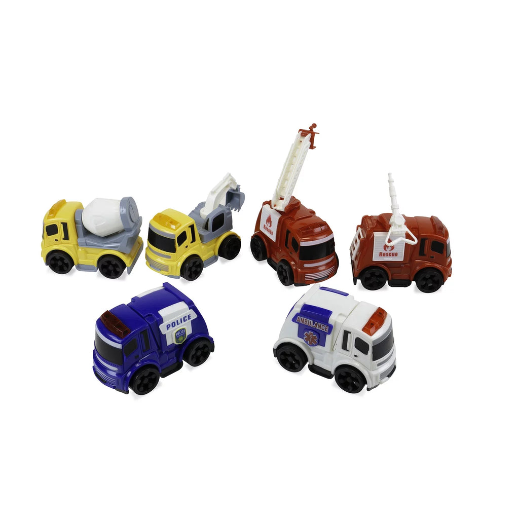 Set of 6 Friction Powered Toy Cars Y3520