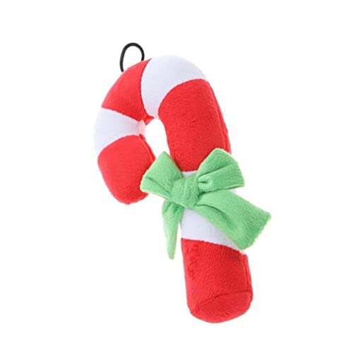 Squeaky Christmas Candy Cane Plush Dog Toy F821673