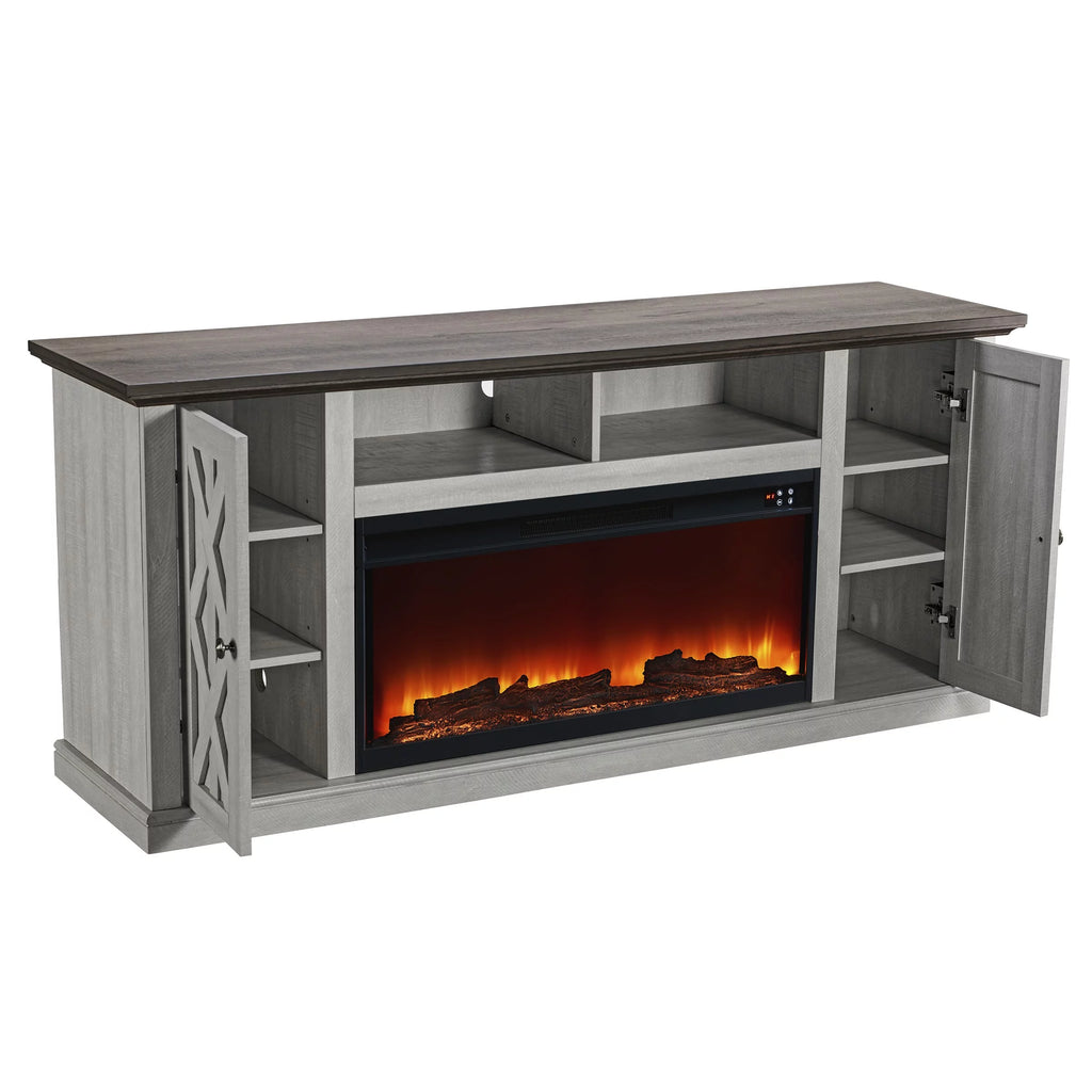 70 in. White Fireplace Z572