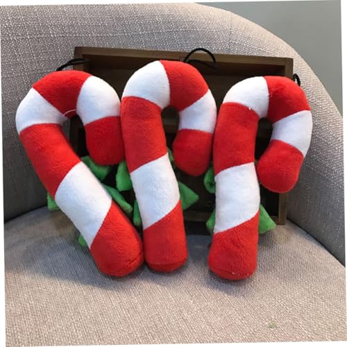 Squeaky Christmas Candy Cane Plush Dog Toy F821673