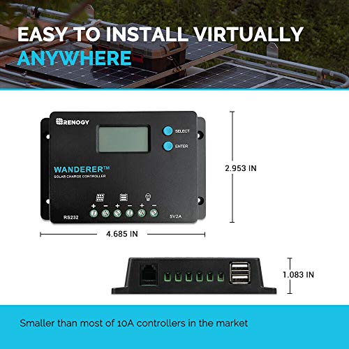 20A 12V/24V PWM Waterproof Solar Charge Controller with LCD Display Z9373