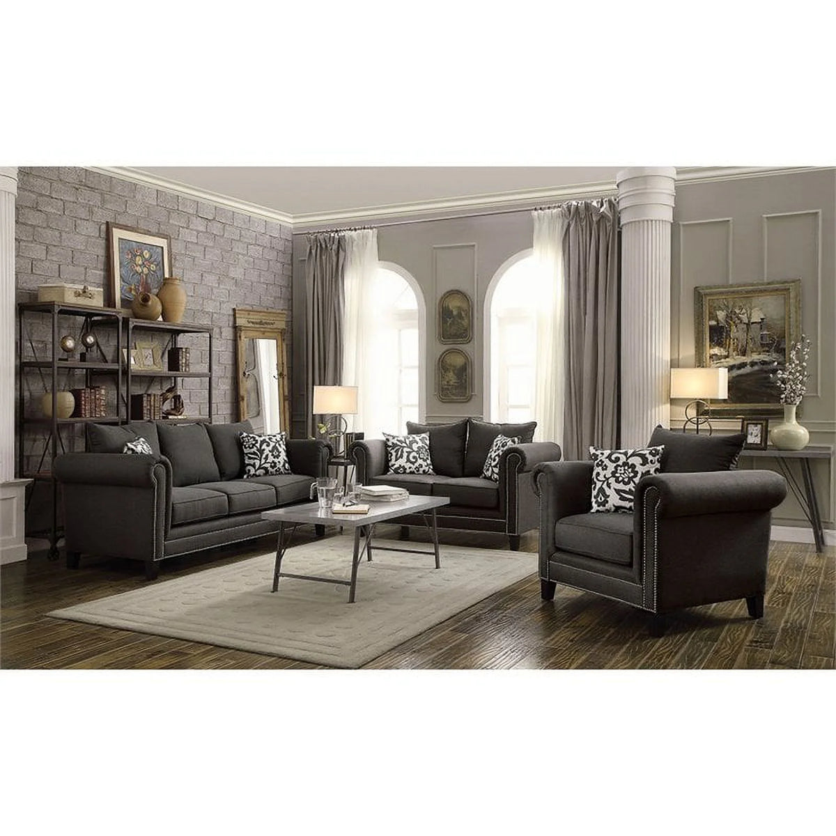 Charcoal Loveseat V790