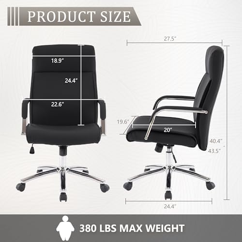 Faux Leather Adjustable Swivel Desk Chair with Gold Legs and Armrests S4549